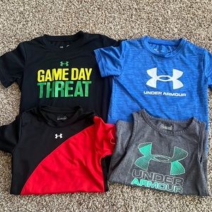 Lot of 4 Under Armour boys 4T shirts